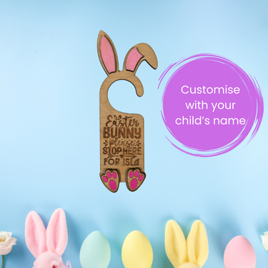 Personalised Easter Bunny Door Hanger - Unicorn Fart Productions